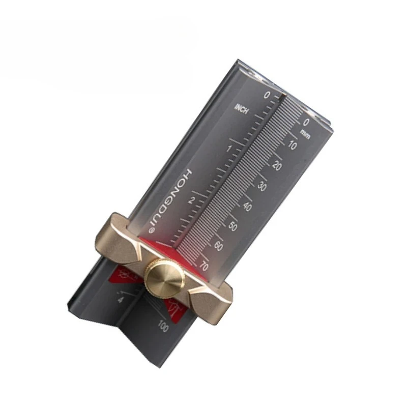 3 In 1 Multifunctional Measuring Depth and Height Gauge, Drill Stop + Drill Point Angle Woodworking Tool