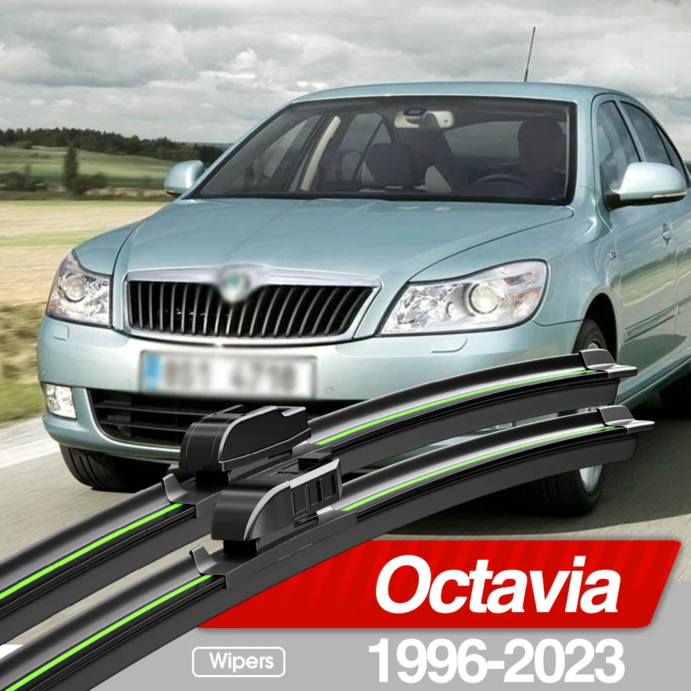 Do Skoda Octavia MK1 MK2 MK3 MK4 1996-2023 Pióra wycieraczek przedniej szyby 2 sztuki Akcesoria do szyb 2004 2013 2017 2019