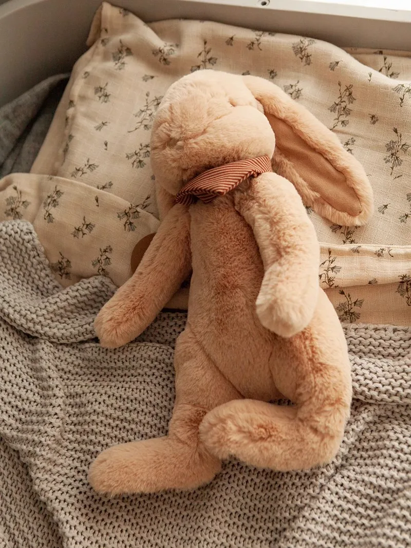 Coniglietto farcito con orecchie Floppy regali di pasqua regali di natale grande peluche animale coniglio giocattolo con sciarpa per bambini