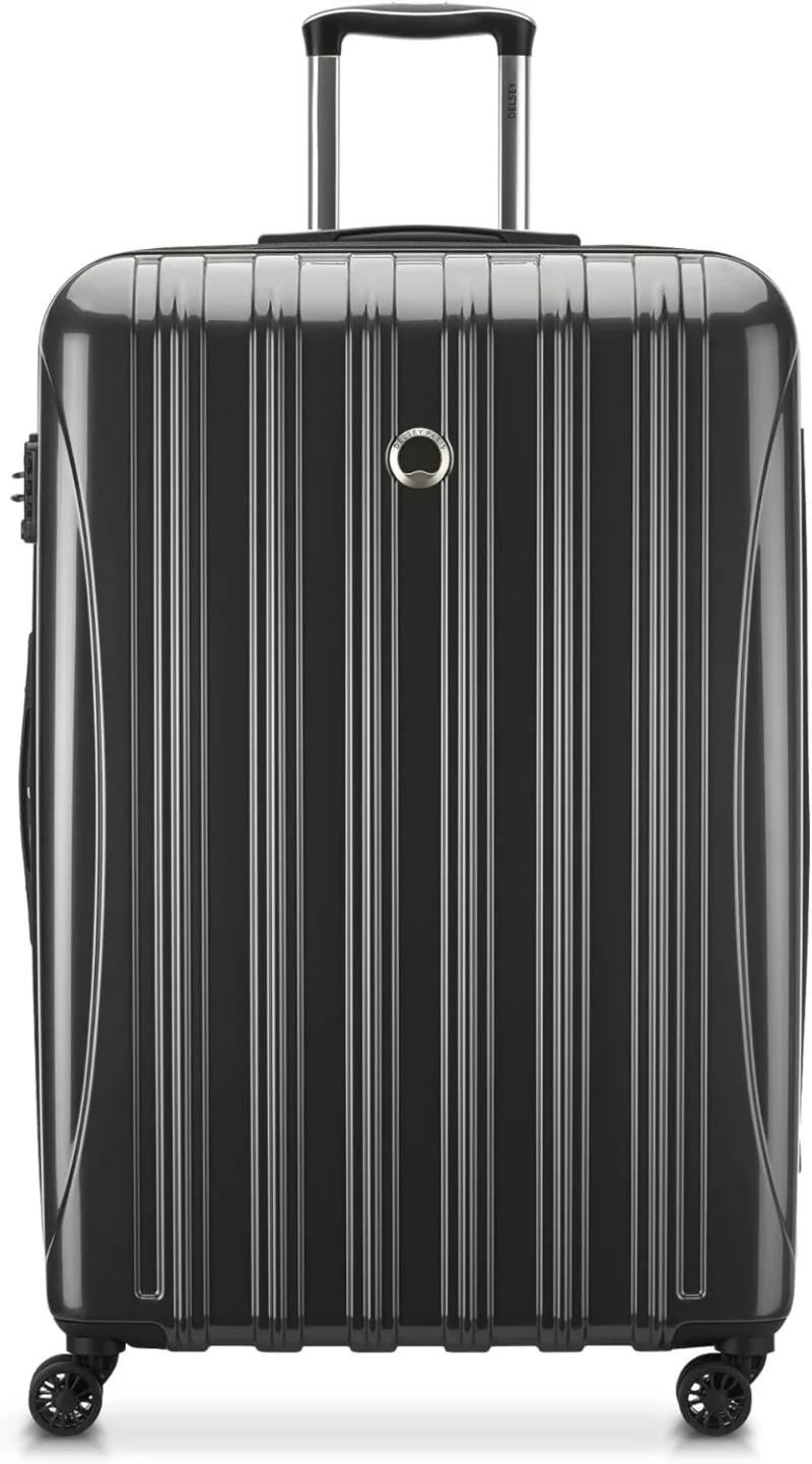 DELSEY PARIS Helium Aero Hardside Expandable Luggage with Spinner Wheels, Brushed Charcoal, Checked-Large 29 Inch