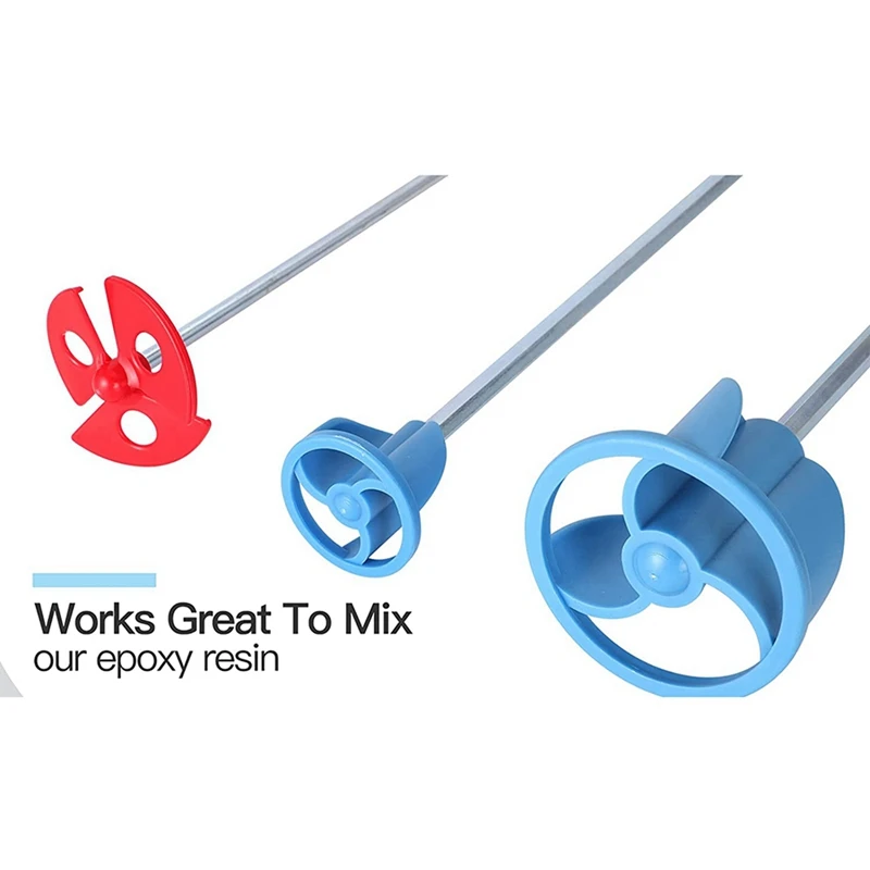 Pack Of 6 Paint, Epoxy Resin, Mud&Ceramic Glaze Mixer Paddle Blades-Power Drill Stirring Attachment-Mixer Mixing Paddles