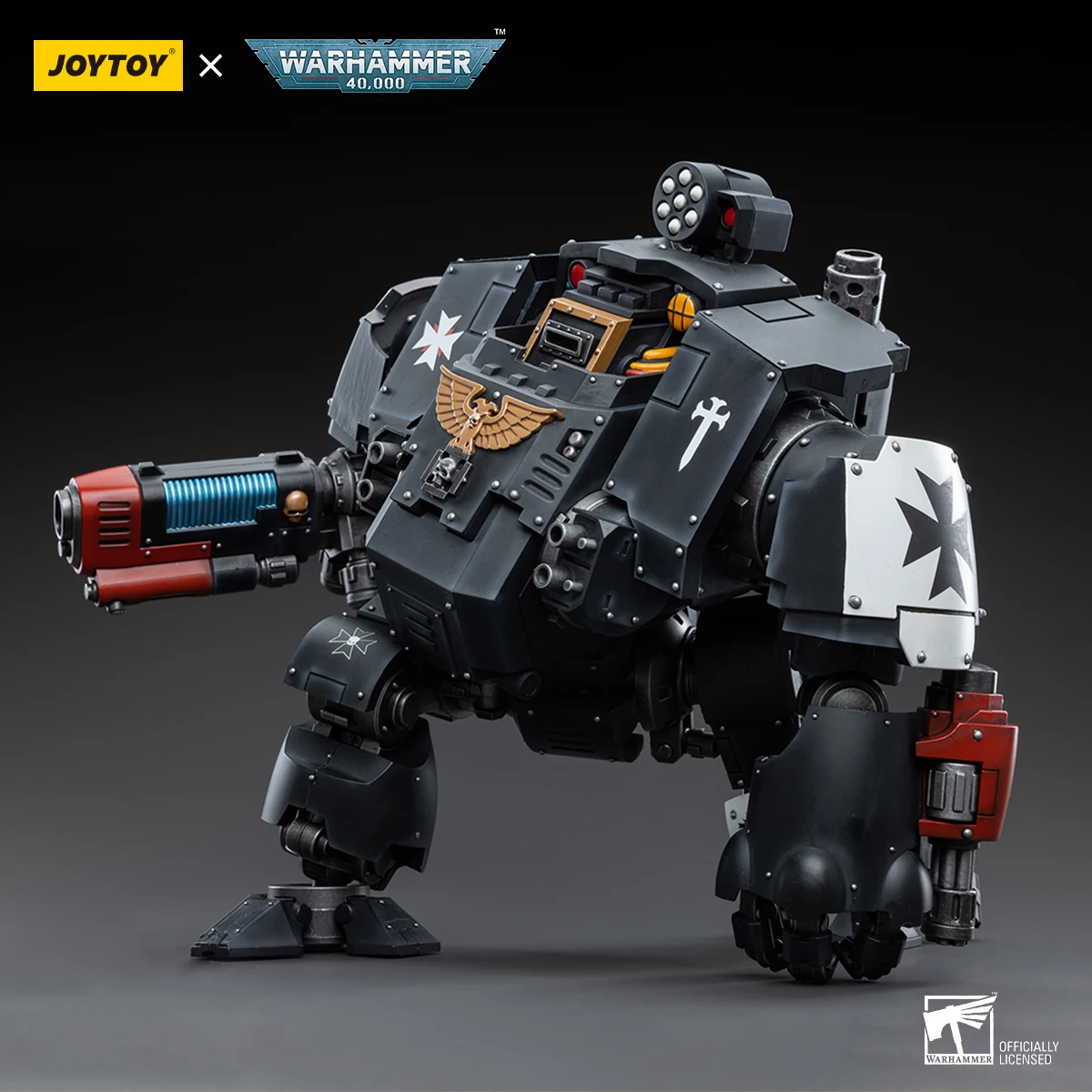 JOYTOY Warhammer 40K Figurine 1/18 Black Templars Redemptor Dreadnought Anime Figurine Joint mobile modèle Collection jouets