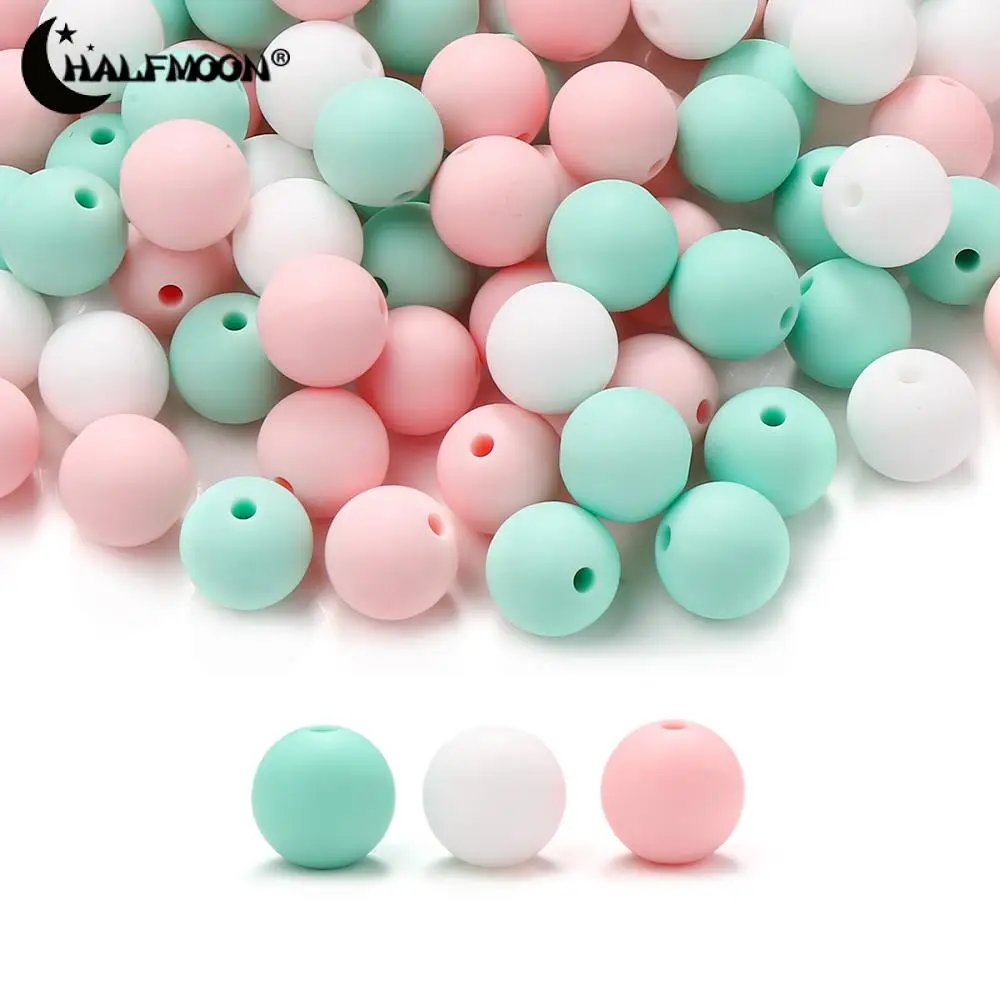 30Pcs 15mm Round Silicone Beads Bulk Silicone Spacer Beads for Making Diy Handmade Bracelets Necklaces Jewelry Gifts Accessories