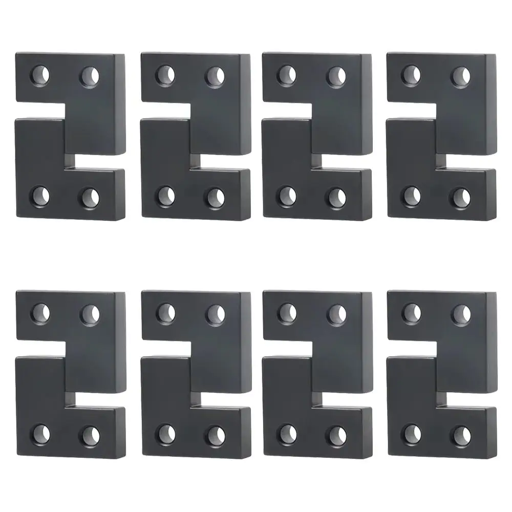 10PCS Zinc Alloy Industrial Hinges Distribution Box Bolt Hinge Switch Electric Network Cabinet Hinges Metal Cabinet Hinges Black