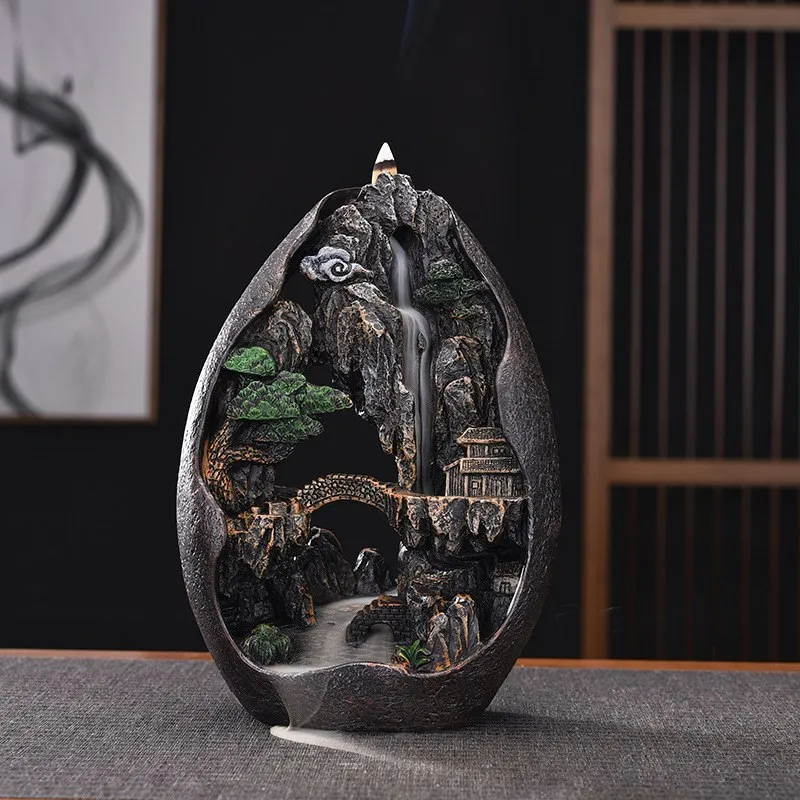 

Indoor Waterfall Incense Burner Zen Garden Humidifier Orient Antique Incense Holder Air Freshener Porta Incienso Decor For Home