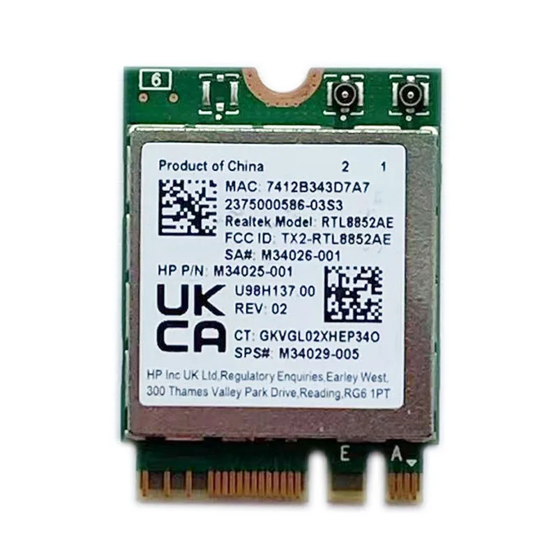 RTL8852AE 2.4G 5G 802.11AC AX Wireless WiFi Module RTL8852AE RTL8852 WiFi 6 MU-MIMO Network Card Bluetooth 5.2