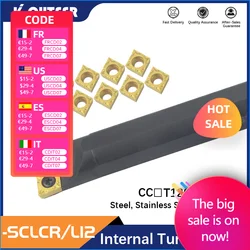 1pcs SCLCR12 S20R-SCLCR12 S25S-SCLCR12 S32T-SCLCL12 Internal Turning Tool Holder CCMT Carbide Inserts Lathe Cutting Set