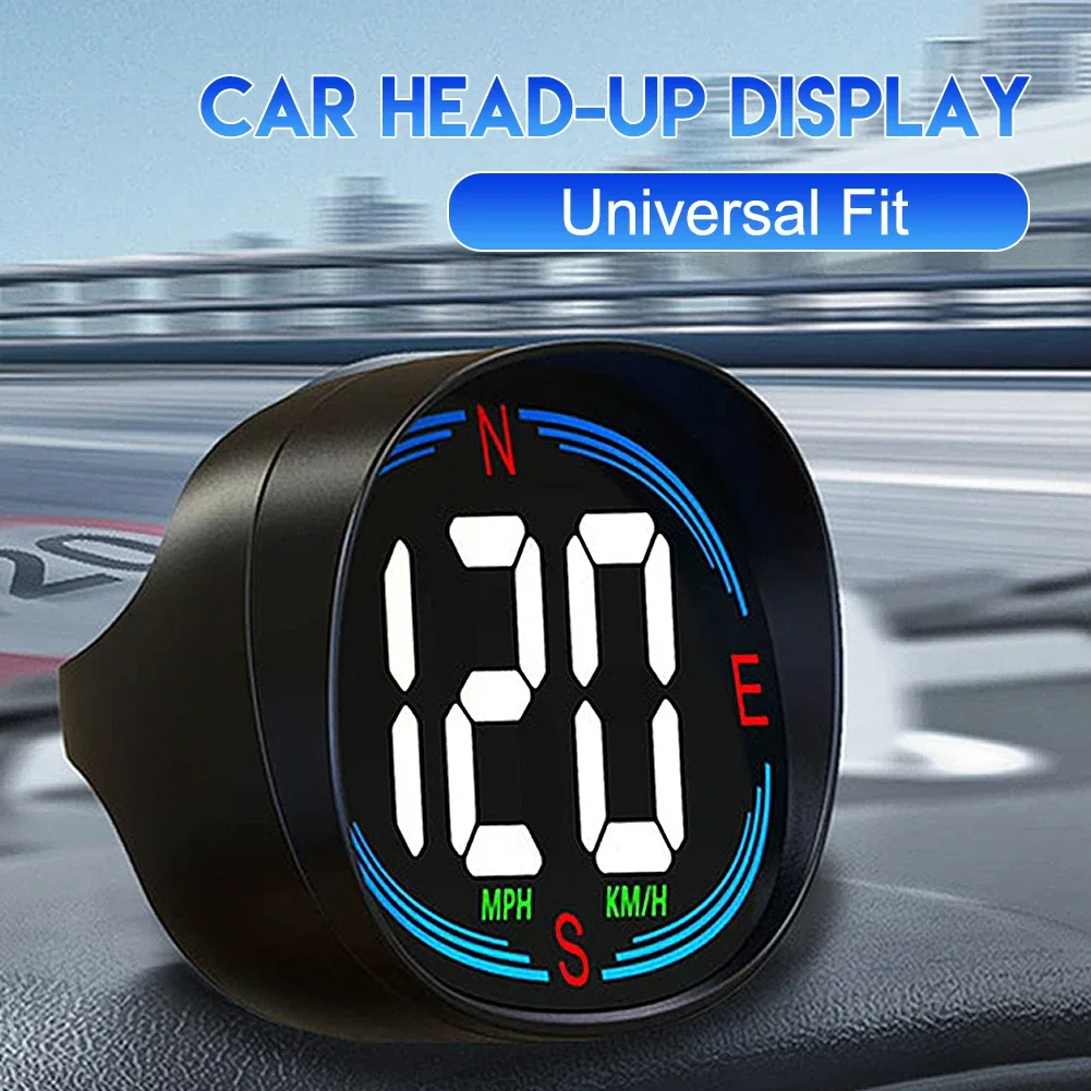 

New Mini Car GPS HUD USB Head Up Display Digital Speedometer Plug And Play Large Font KMH/MPH Overspeed Alarm With Ambient Light