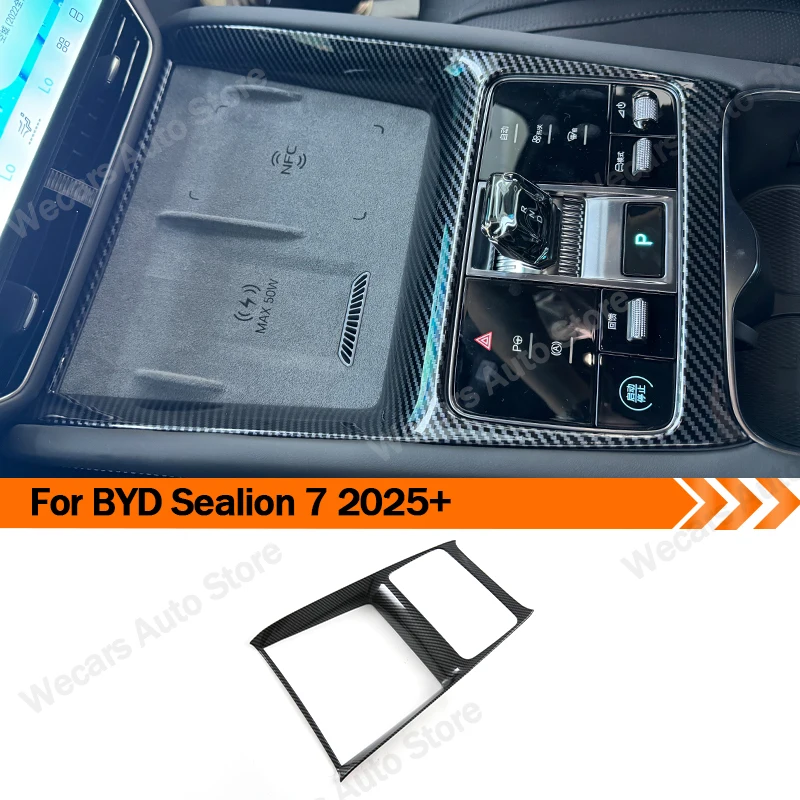 

For BYD Sealion 7 2025+ Centre Console Gear Shift Panel Protective Cover Cup Holder Guard Interior Trim Upgrade Car Accessories
