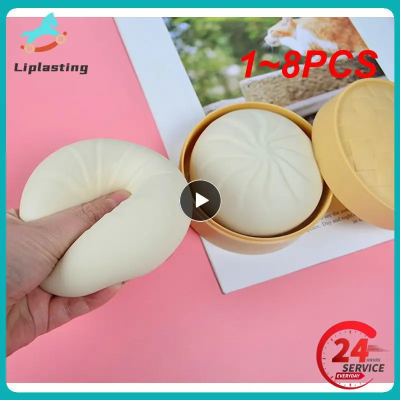 

1~8PCS Hot Sale Chinese Food Squishy Toy Antistress Baozi Squeeze Rerising Toys Abreact Soft Sticky Stress Relief Toys Funny