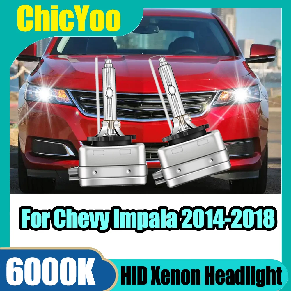 

2X авто фары высокой мощности D3S HID ксеноновые фары 35 Вт автомобильные фары 6000K белые для Chevy Impala 2014 2015 2016 2017 2018