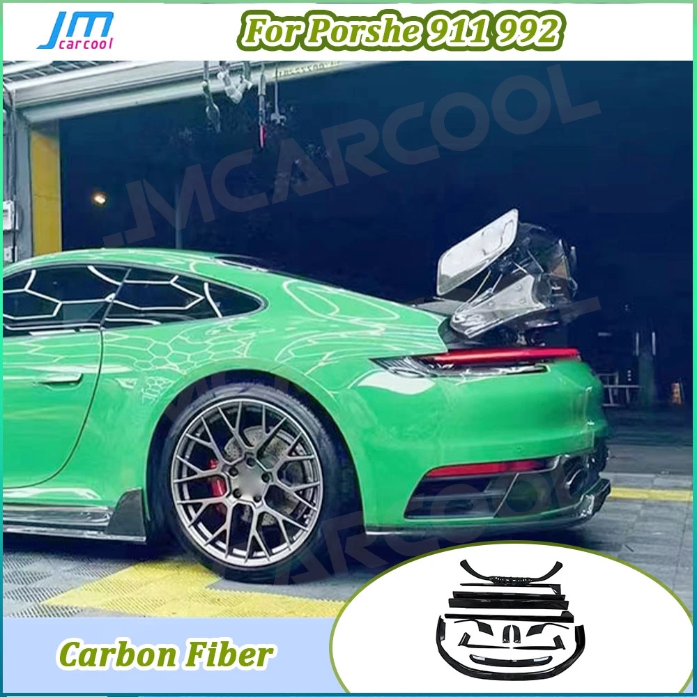 

Комплект обвесов JMCARCOOL из карбона и стеклопластика (FRP) для Porsche 911 992 Sports (2019-2025): передний и задний сплиттеры, диффузор, накладки на крылья, боковые пороги