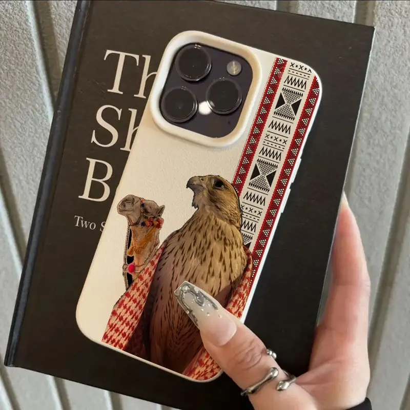 نمط فني تقليدي من Hunter Camel لهاتف iPhone 16 Pro Max، متوافق مع iPhone 15 Pro Max/14/13 Pro/12 #3