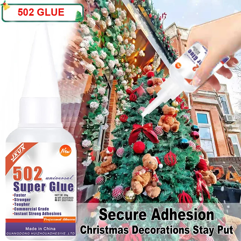 502 adesivo potente, adesivo acrilico, adesivo di 10 secondi, adatto per legno, plastica, ceramica, metallo, facile da usare, universale, strumento di adesione completo.