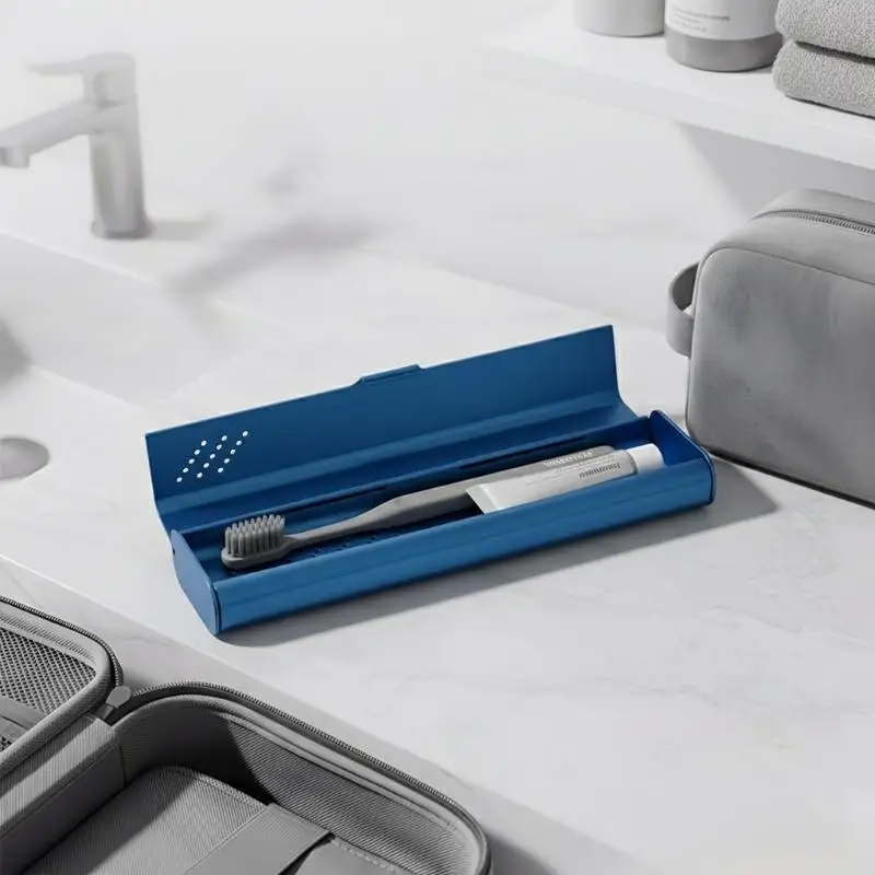Empty Aluminum Toothbrush Travel Case, Portable Travel Toothbrush Holder, Durable Manual Tooth Brush Box Container