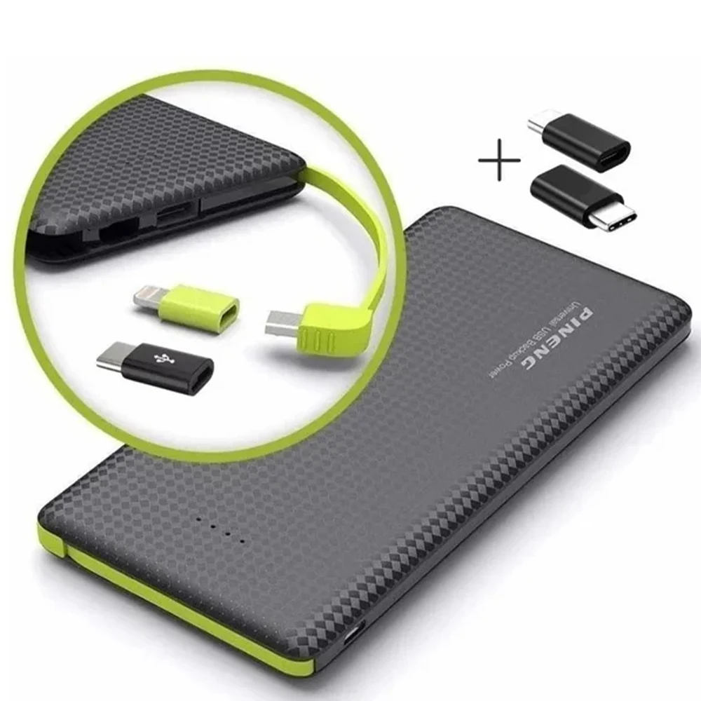 Carregador Portátil Elegante 5000 10000mAh Design Compacto e Leve Para Emergências e Uso Diário