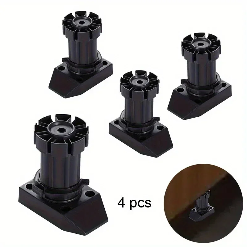 4pcs Cabinet Levelers Premium Heavy Duty Cabinet Levelers Toe Kick Capacity per Leg Leveler Adjustable Cabinet Feet Furniture