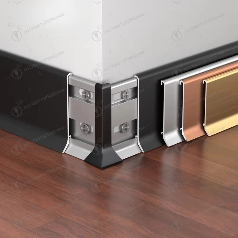 

Европейский белый мраморный напольный плинтус с креплением на клипсах, анодированный декоративный металлический плинтус для внутренних стен