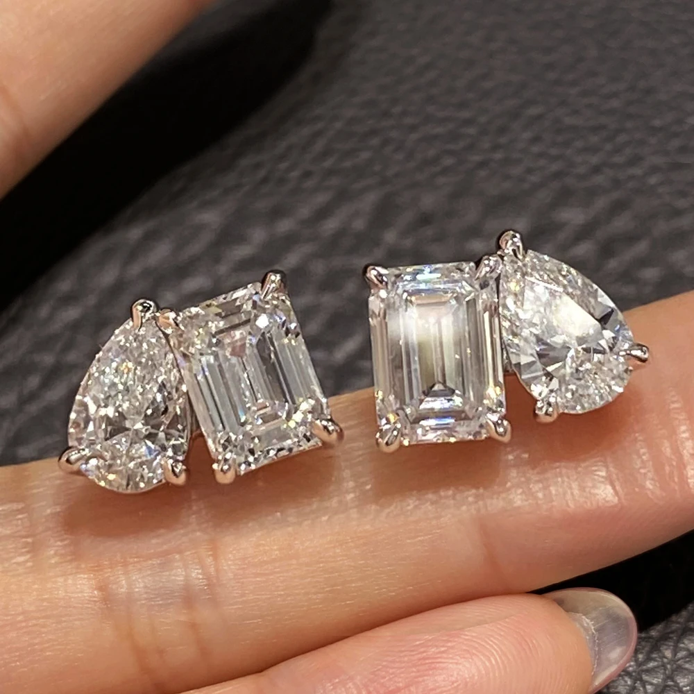 Thumbnail 3 - #55 Trending Moissanite Stud Earrings Right Now