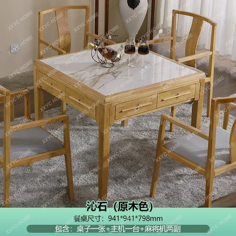 XXWood Mahjong Machine Automatic Household Integrated Dining Table Dual-Use High-End Electric Mahjong Table Mute Dining Table