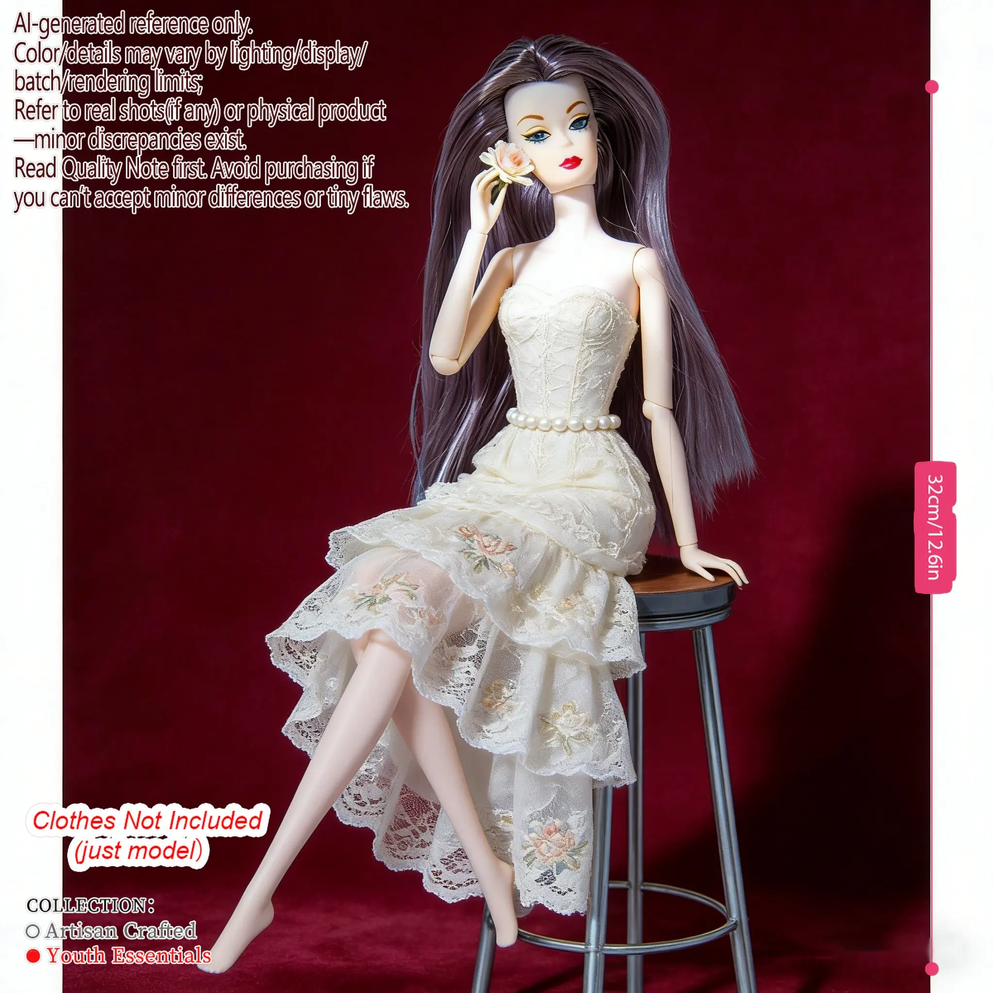 Multi-Joint BJD Model, 1/6 Scale 12-Joint, Changeable Makeup Premium Craft (no clothing)