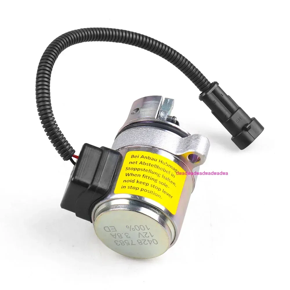 For Deutz Engine 1011 / 2011 New Fuel Shutdown Shut Off Solenoid Valve 04287583 0428-7583  0428-7116 12V