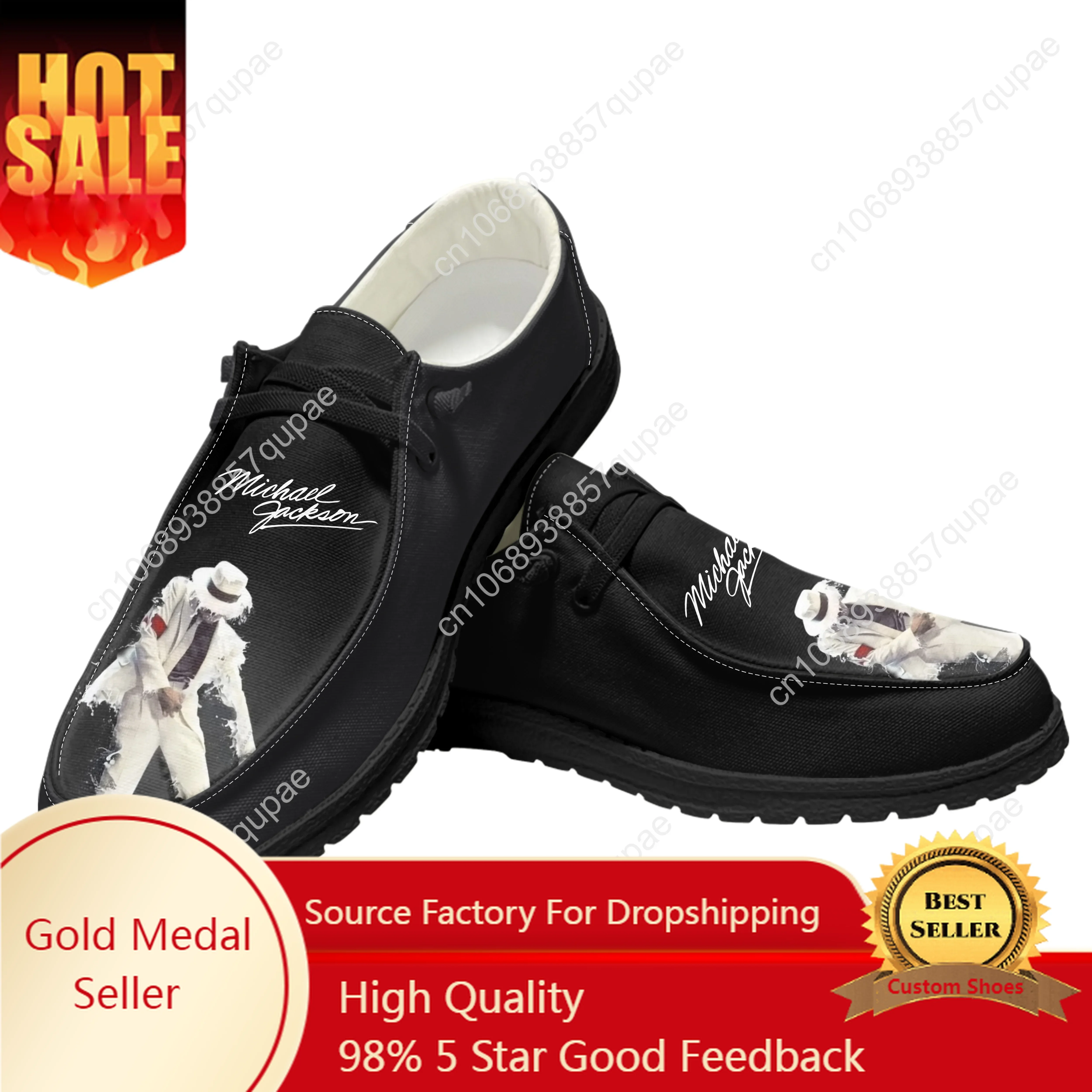 

Michael Jackson Casual Shoes Flat Shoe Pop Singer Dancer Men Woman Breathable Casual Lightweight Footwear Custom Made Shoe