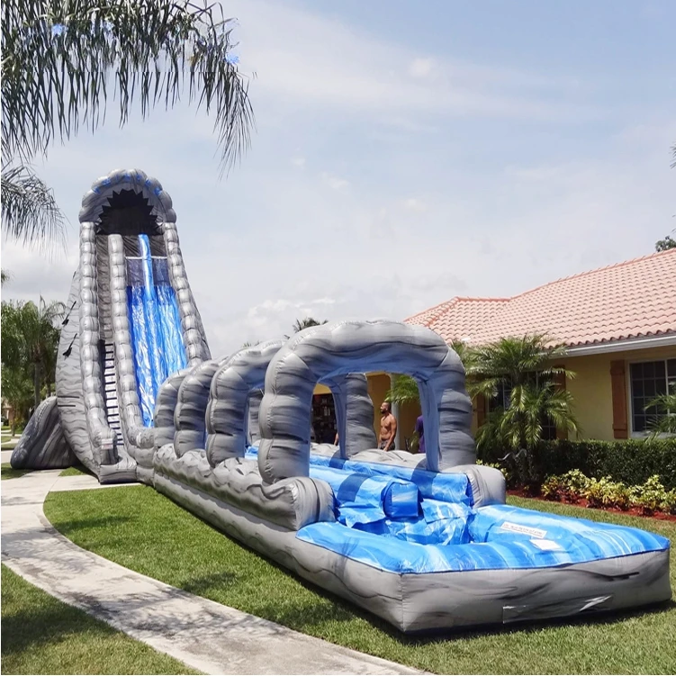 Wholesale Giant Inflatable Water Bouncer Slide With Swimming Pool