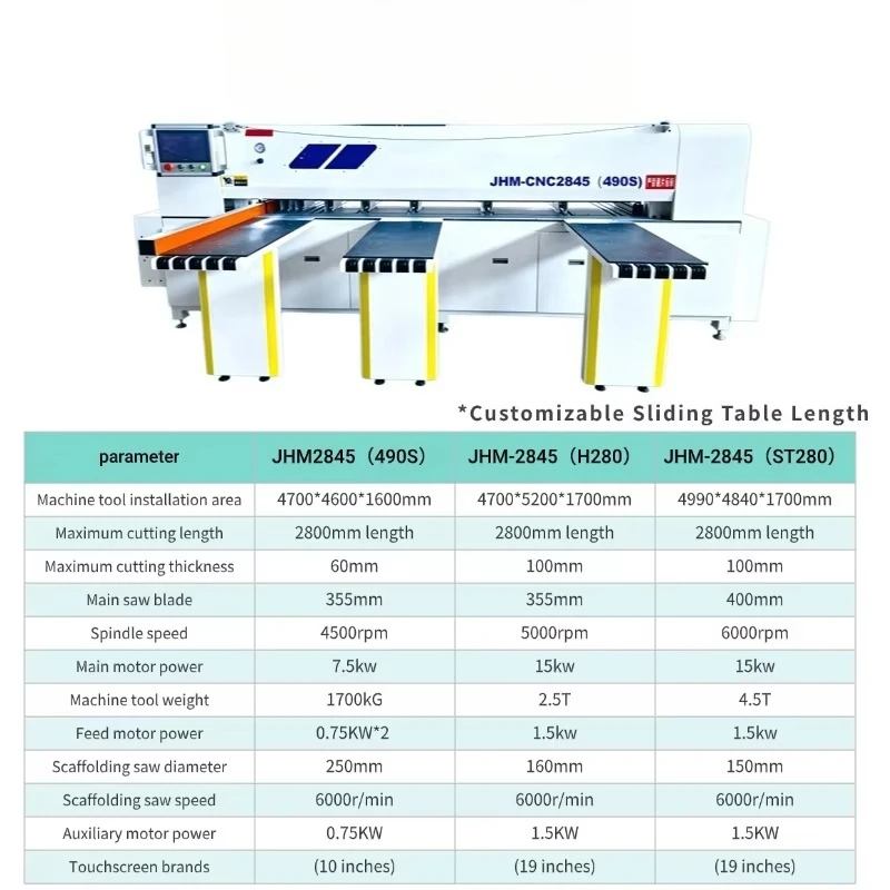 Electrical CNC Panel Table Saw Machine Computer Controlled Woodworking Automatic Wood CNC Beam Saw Machine for Cutting Plywood