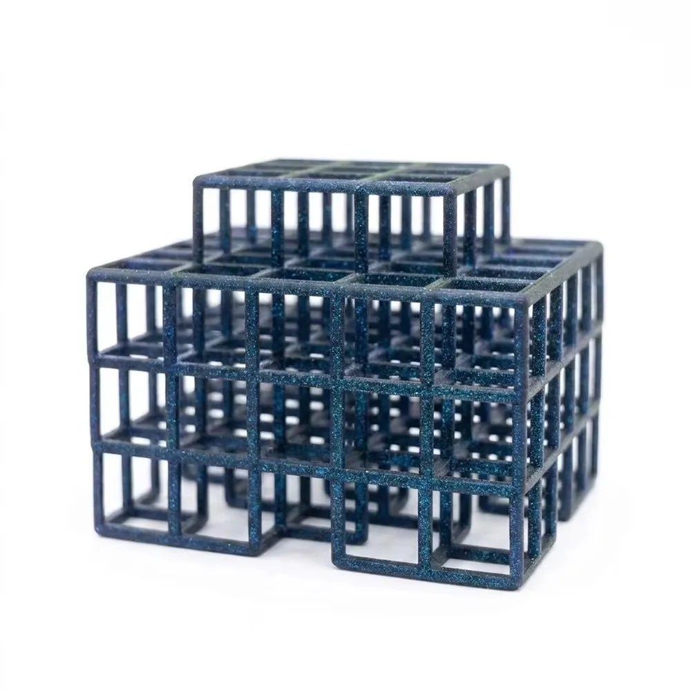 3D Printed Aquarium Cave Ornament Grid Multi-level Natural Look Betta Shelter Cave Multi-level Structure Hollowed-out Design