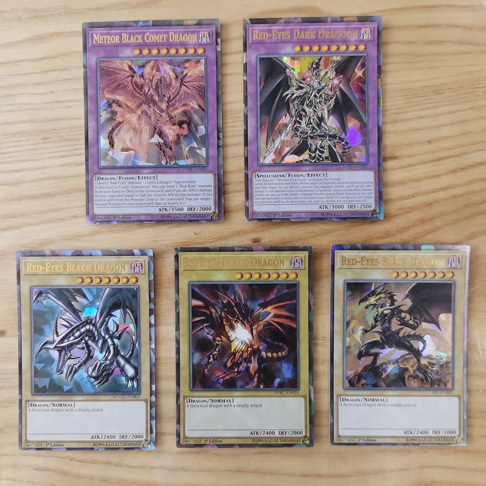 جديد 72 قطعة Yugioh مع صندوق القصدير يو جي أوه الثلاثية الأبعاد الإنجليزية بطاقات برو الأبيض التنين مبارزة لعبة جمع بطاقة لعبة أطفال هدية