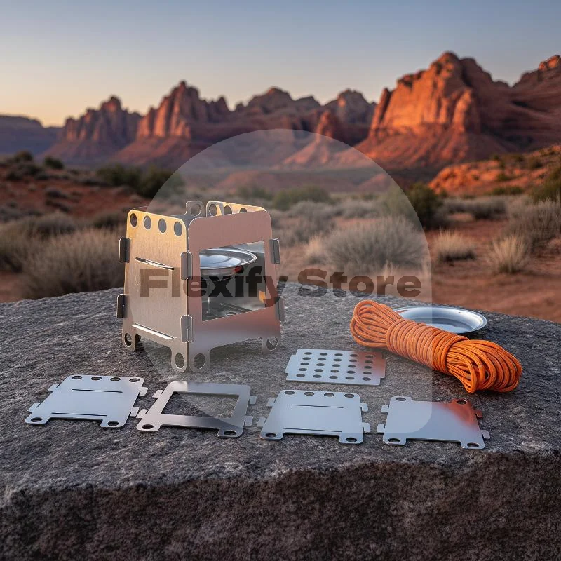 Outdoor Camping Stove Wood - 1 Set Lightweight Folding Camping Wood