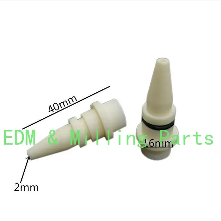 CNC Wire EDM Part S801A White Ceramic Aspirator Nozzle 16*2*40mm For EDM Wire Sparks Machine A350 Service