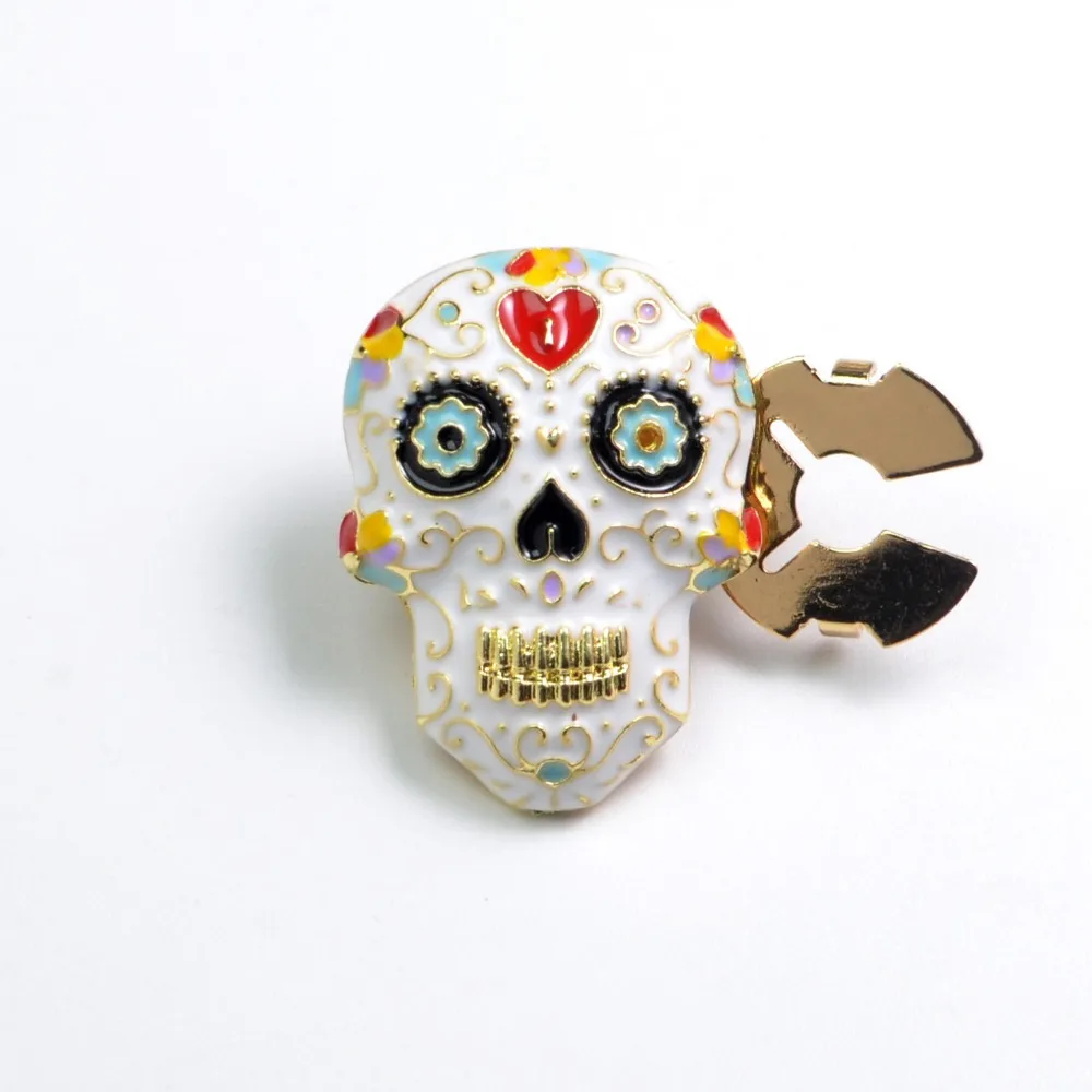 1PCS Halloween Skull Decorative Buttons Cufflinks Button Covers Accessories Wholesale Suitable for Men and Women