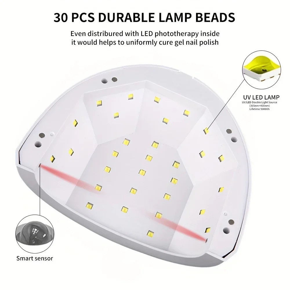 SUN 1s UV 네일 드라이어 젤 광택제 건조 램프, 48W LED 30 구슬, UV LED 램프, 네일 광선 요법 기계 도구, 네일 아트 기계
