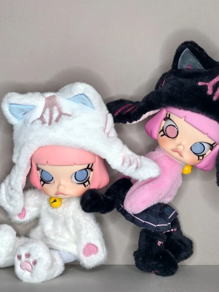 POPMART مولي بيكابو 1/8 سلسلة شخصيات الحركة صندوق أعمى ألعاب عصرية دمى تماثيل قطة سوداء ديكور المنزل نموذج سطح المكتب الهدايا