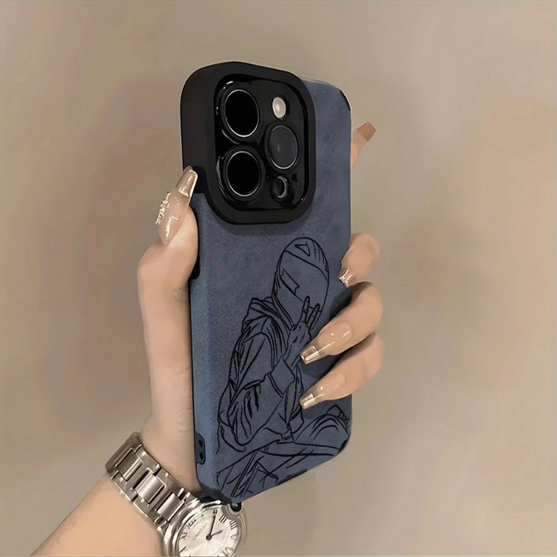 Чехол для телефона Cool Racer Line Art для iPhone 16, 17, 15, 14, 13, 12, 11 Pro Max Air XR X XS 7 8 Plus SE 2022, защитный чехол для объектива