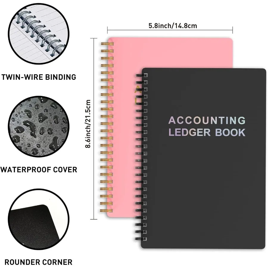 中小企業や個人の財務管理に最適なA5会計帳簿：収入、支出、預金の監視に最適です。