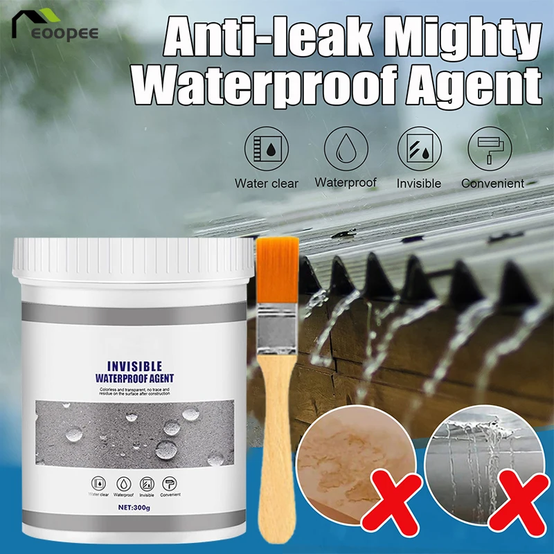 Invisible Waterproof Agent Transparent Leak-Free Glue Adhesive Strong Coating Sealant Roof Toilet Repair Tools 30/100/300g