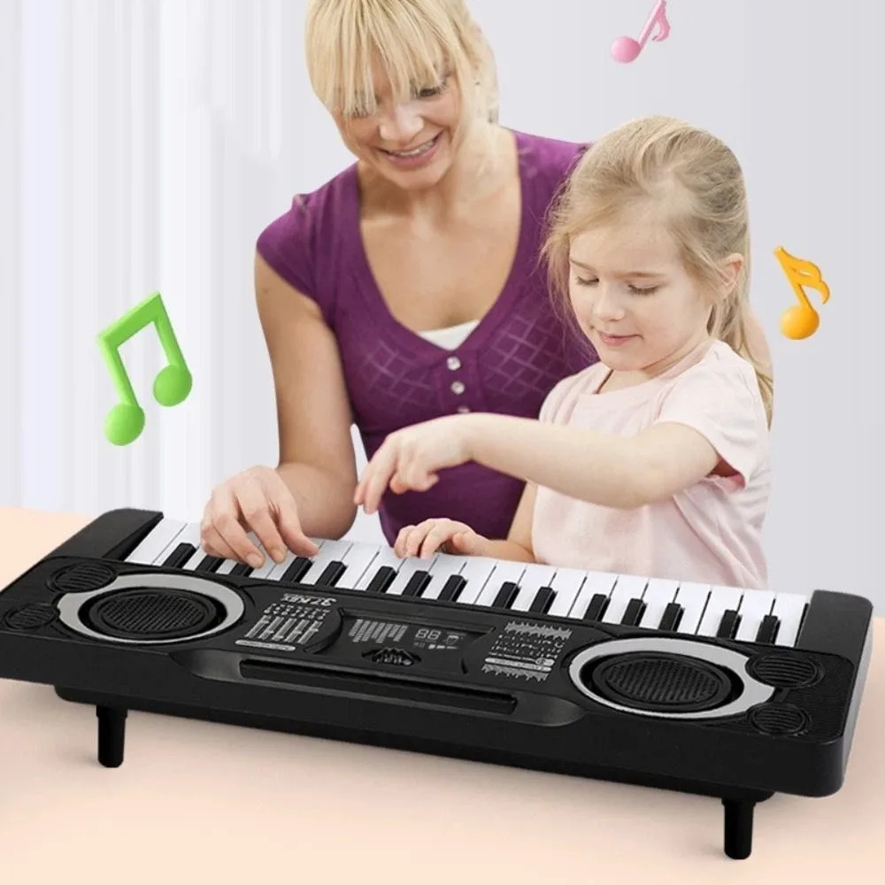 37 Keys Musical Instrument Toy Kids Electronic Piano Toy Pink Early Educational Children's Electronic Piano Learning Music