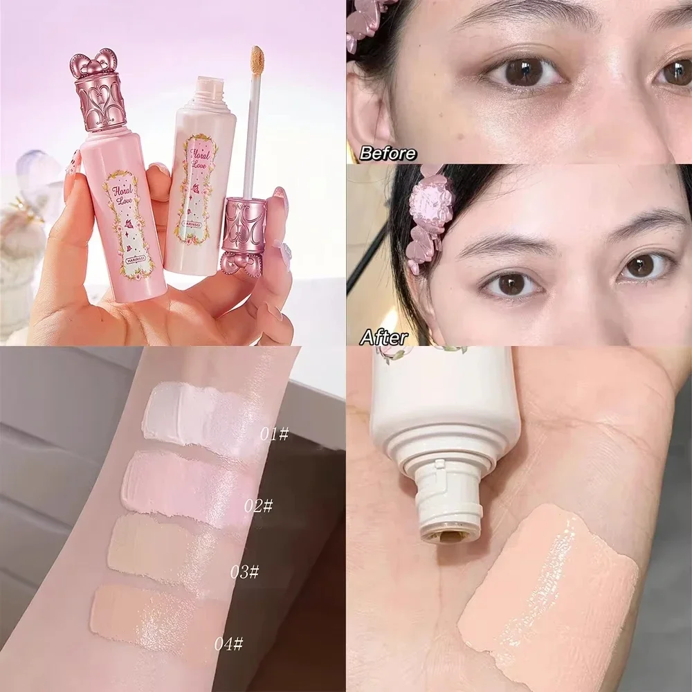 Lightweight Cream Hydrating Concealer Brightening to Cover Spots and Acne Mark Face Highlights Contouring Long Lasting Natural