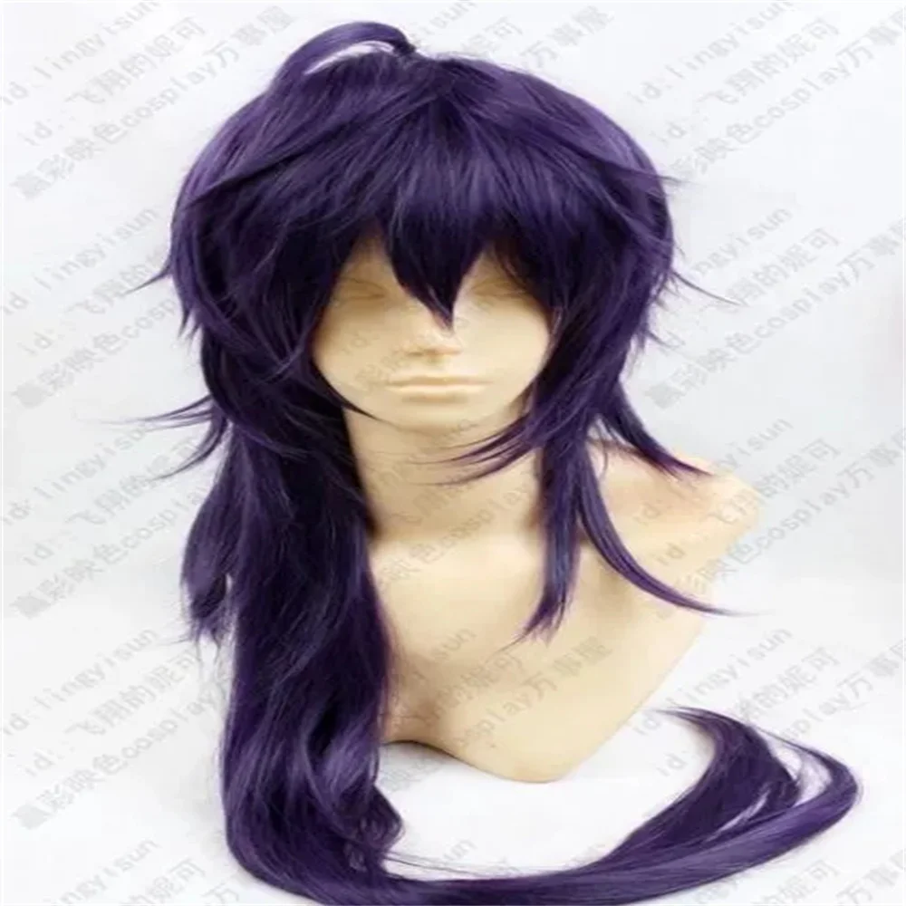 Hot Magi Sinbad 100cm Purple mix long wavy Cosplay party full wig