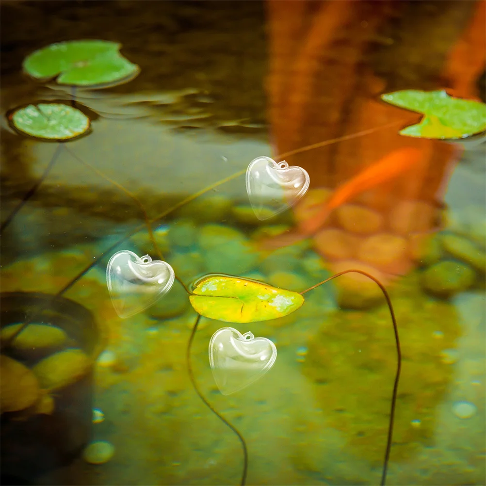 10개입 플로팅 볼 수족관 장식 투명 클립형 플로팅 어항 장식물 안정적인 에어 버블러 장식 담수용