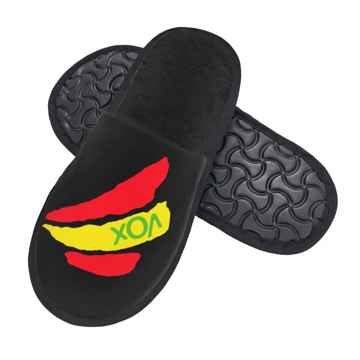 Custom Vox Spanish Flag Memory Foam Slippers Women Comfy Warm Spain Political Party House Slippers