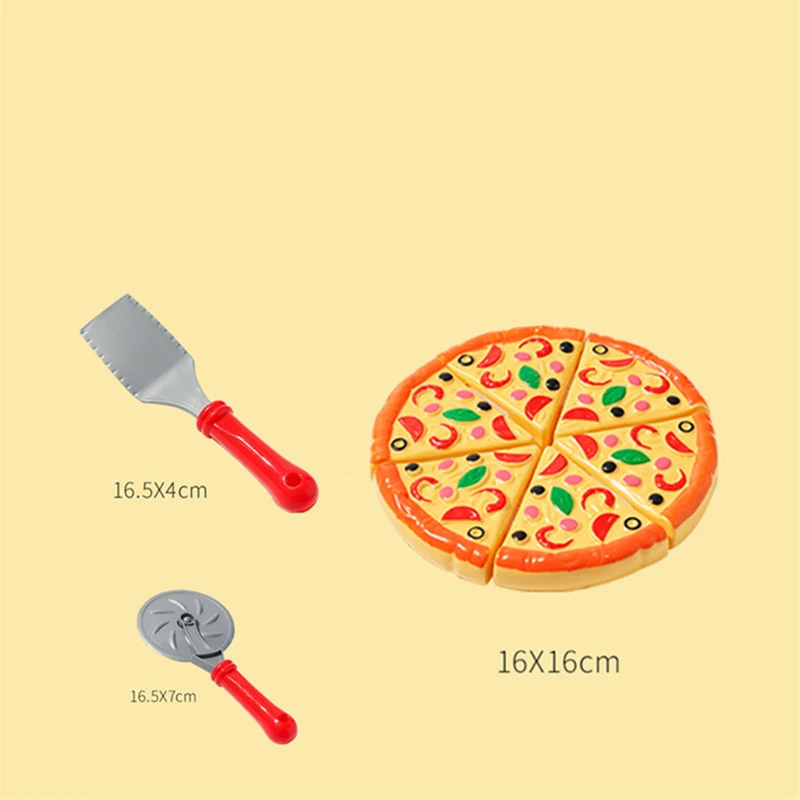 Giocattolo da taglio per pizza per bambini Simulazione Dinette per pizza in plastica Giocattolo per bambini Cucina Giochi di finzione Cucina di cibo Giocattoli da cucina per ragazze Bambini
