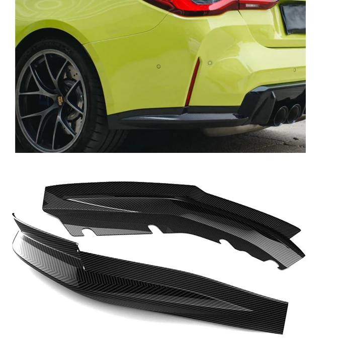 Dry Carbon Fiber OEM style Rear Splitters for BMW G80 M3 2021+ Sedan Stick on  Rear Valance Cover