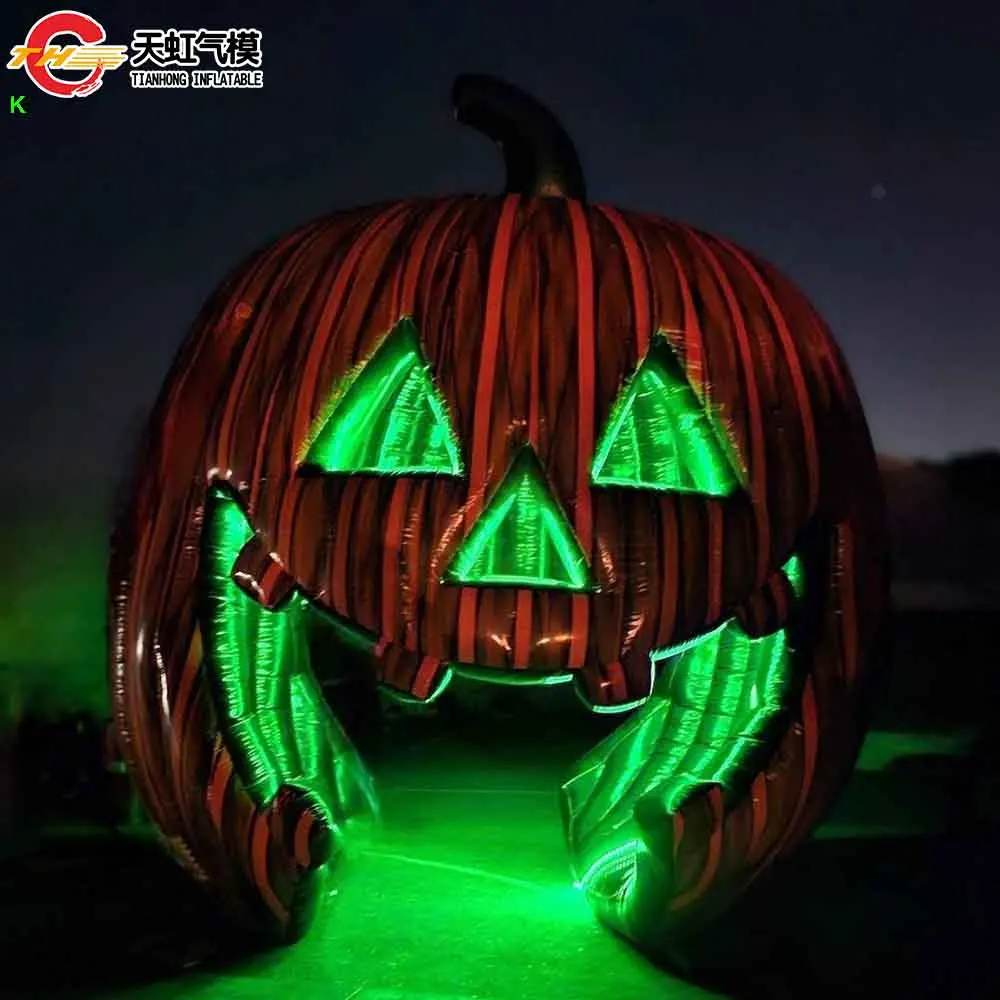 Tiendas de túnel de Halloween sangrientas asustadoras de la tienda inflable grande modificada para requisitos particulares de la cabina de calabaza