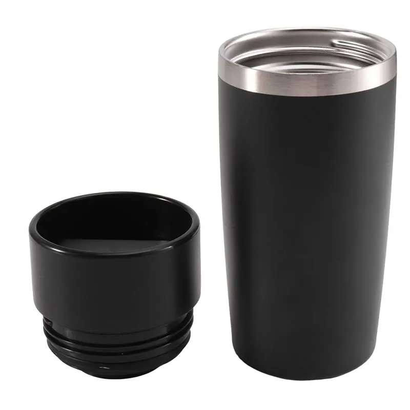 M11K-12Oz Coffee Cup Multifunctional Direct Drinking Lid Large-Capacity Double-Walled Coffee Mug