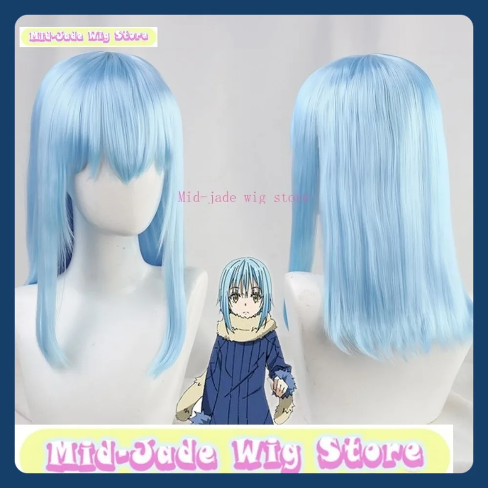 

Mid-jade Wig Store Reincarnated As Slime Rimuru Cosplay Wig Anime Game Role Playing Synthetic Hair Halloween Party