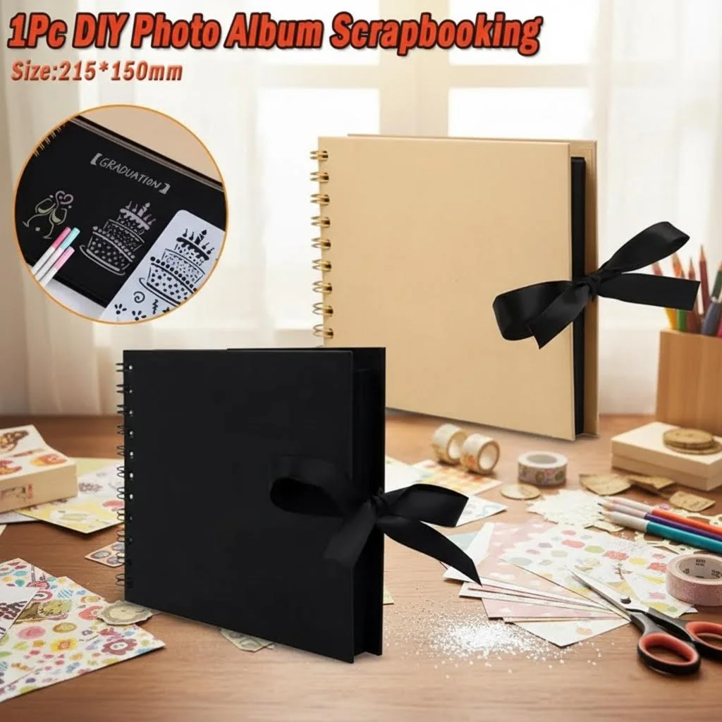 DIY Bastelalbum Scrapbooking Papier-Fotoalbum für Hochzeitsjahrestag Geschenke 30 Seiten 5x7 Zoll